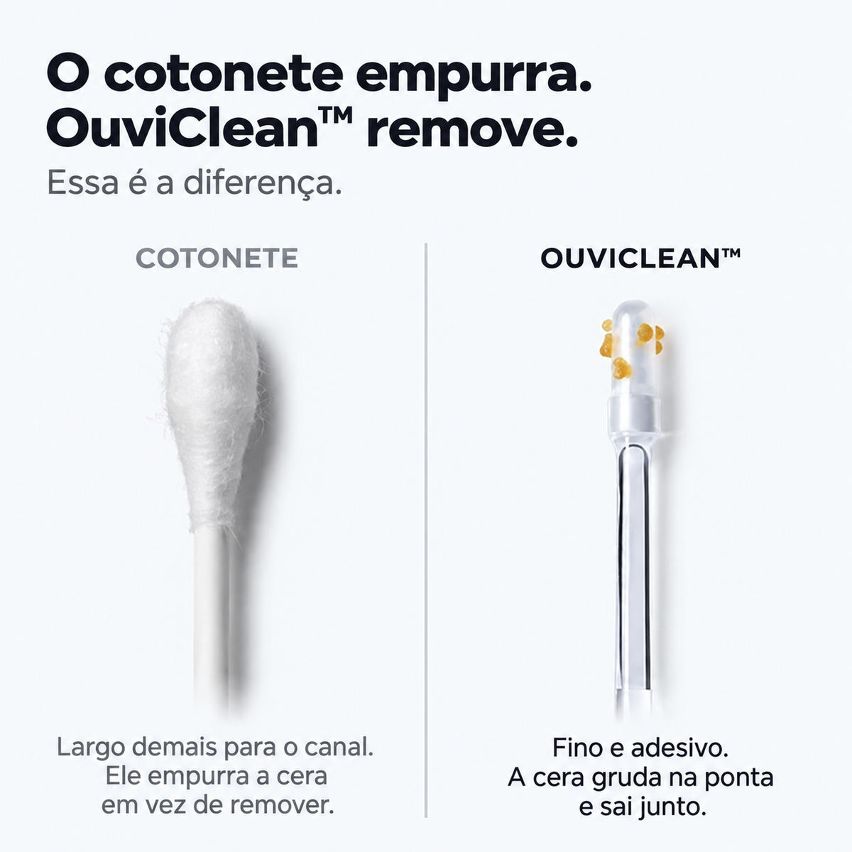 OuviClean™ – Limpador Auricular Adesivo Reutilizável